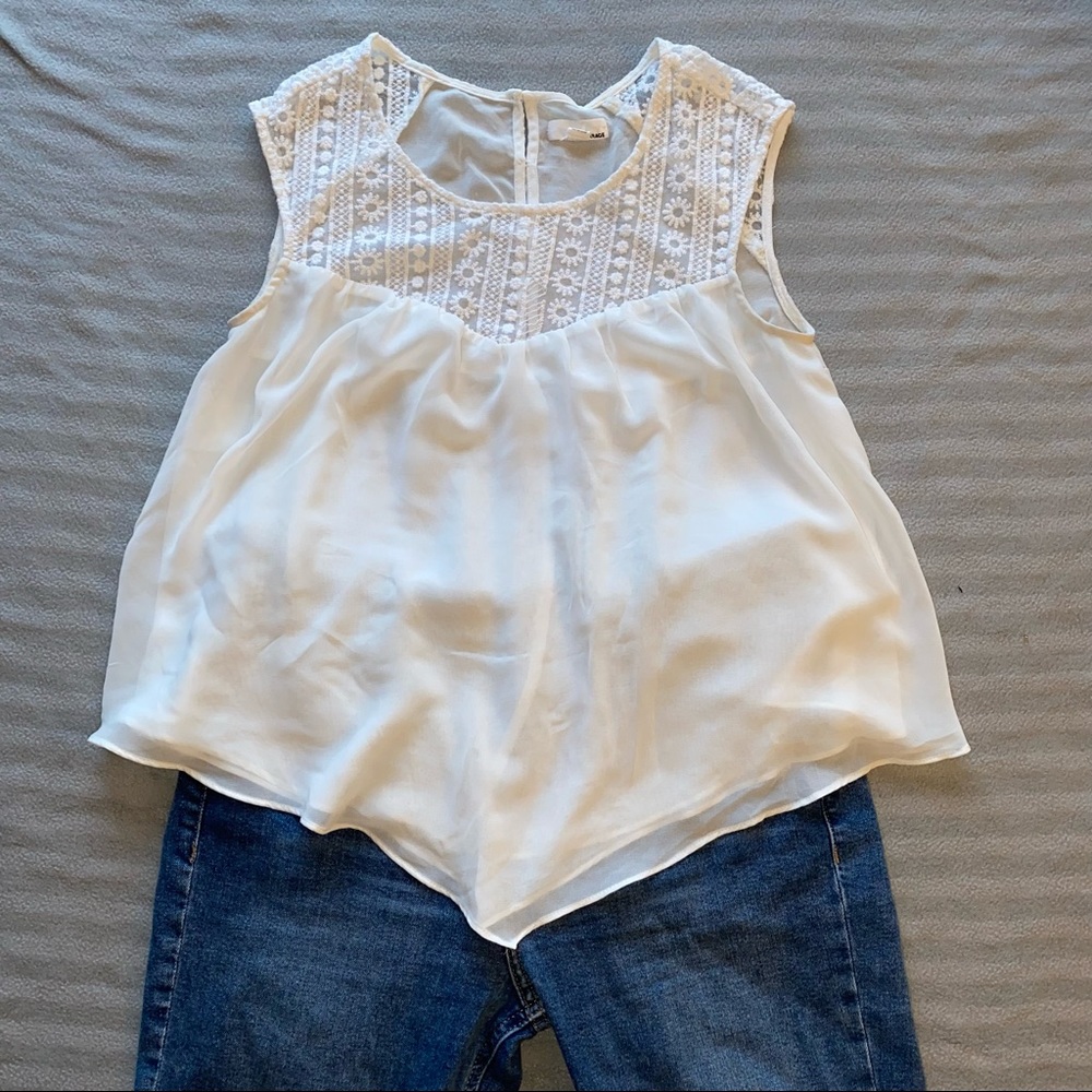 Garage flowy white blouse